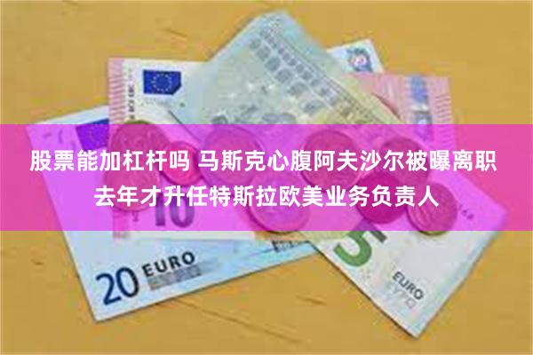 股票能加杠杆吗 马斯克心腹阿夫沙尔被曝离职 去年才升任特斯拉欧美业务负责人