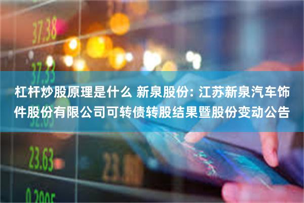杠杆炒股原理是什么 新泉股份: 江苏新泉汽车饰件股份有限公司可转债转股结果暨股份变动公告