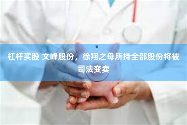 杠杆买股 文峰股份，徐翔之母所持全部股份将被司法变卖