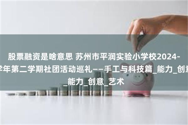 股票融资是啥意思 苏州市平润实验小学校2024-2025学年第二学期社团活动巡礼——手工与科技篇_能力_创意_艺术